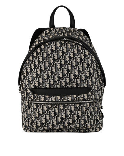 Rider Backpack, &pound;950, Beige/Navy, Canvas, Front view